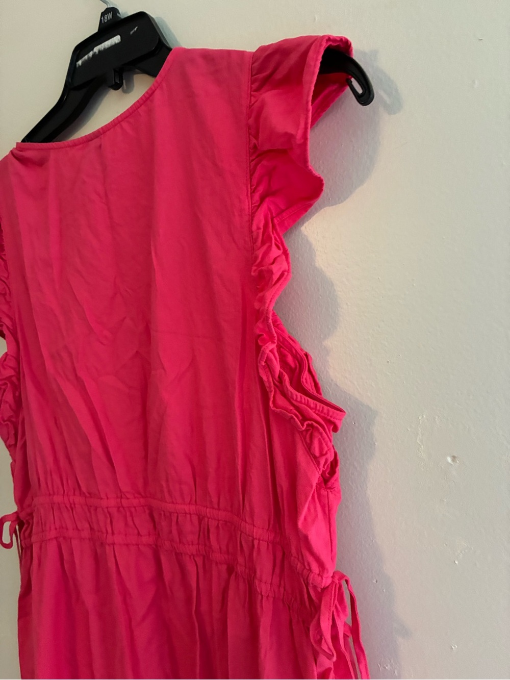 Universal Thread Hot Pink Flutter Sleeve Midi Dress - Picture 7 of 7